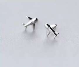 Срібні сережки літачки 