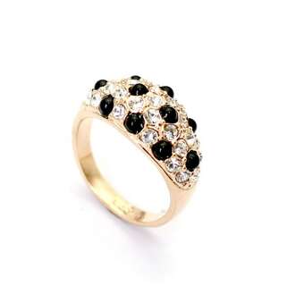 Леопардовое кольцо с камнями Swarovski